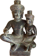 Khmer-Style Shiva & Parvati Bronze (c. 1920-1960)