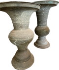 Paire de Vases anciens de Temple en bronze - XIX Siècle