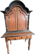 Coiffeuse coloniale Sri Lanka à cabinet cintré | Meuble ancien